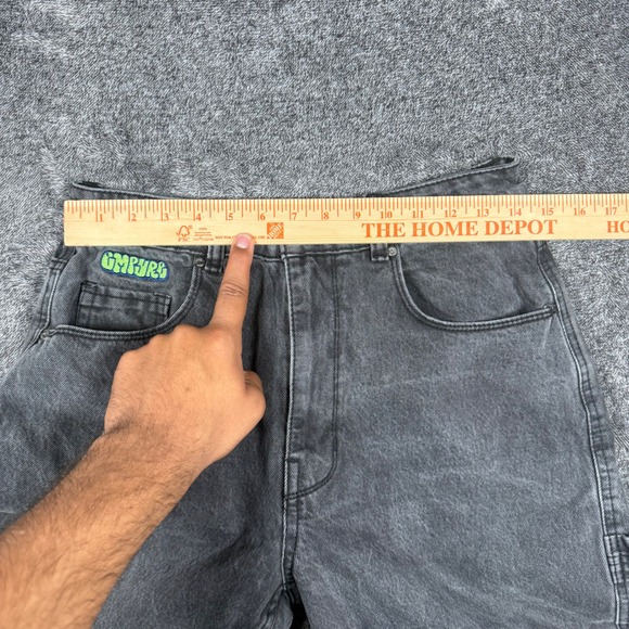 Empyre Tori Size 6 Gray Carpenter Jeans Baggy Skater Y2K Wide Leg 100% Cotton - Picture 8 of 12